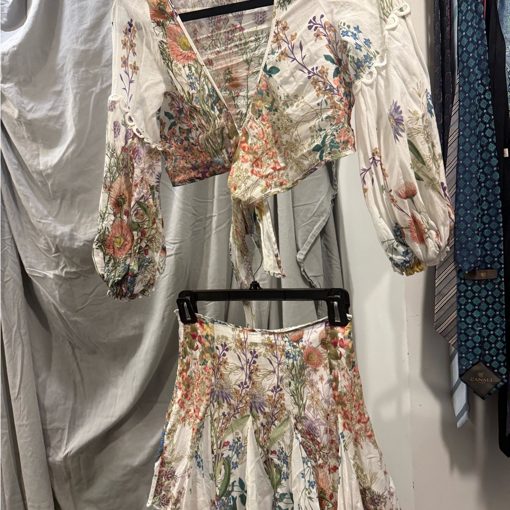 Charo Ruiz Floral Boho Set - White and Multicolor